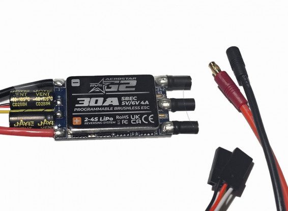 Avios Twin Otter Twin-Engine STOL Plane Replacement Aerostar 30A G2 RVS Brushless ESC w/Leads