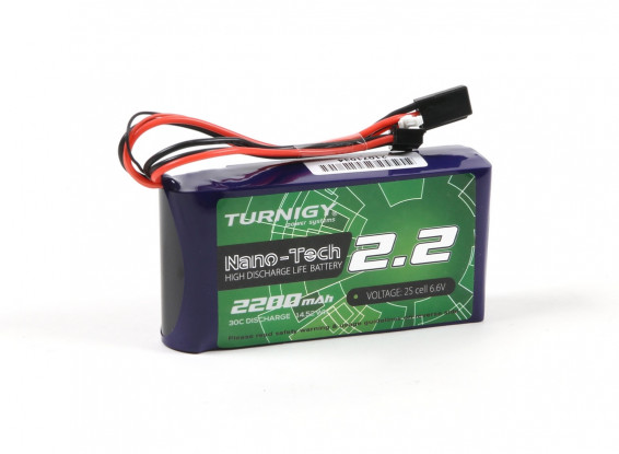 Turnigy Nano-Tech 2200mAh 2S 30C LiFePo4 Transmitter/Receiver Pack w/Futaba & PH1.0 Connector