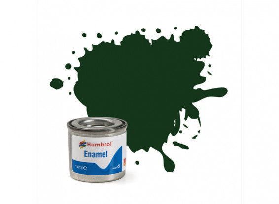 Humbrol 195 Dark Green Satin - 14ml Enamel Paint  AA6330