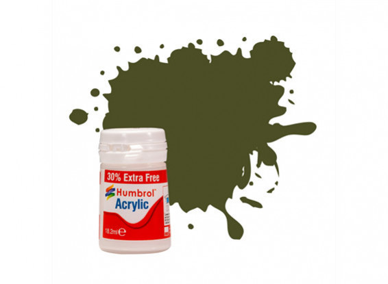 Humbrol 155 Olive Drab Matt - 14ml Acrylic Paint AB0155EP w/30% extra free