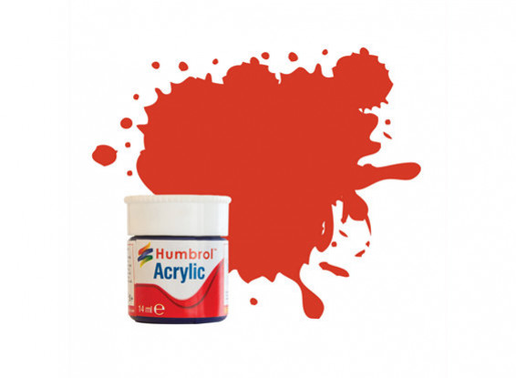 Humbrol 174 Signal Red Satin - 14ml Acrylic Paint  AB0174