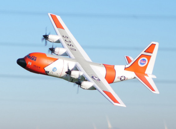 AVIOS (PNF) C-130 V2 US Coast Guard Scale Turboprop w/Retracts & Flaps EPO (1600mm) | hobbyking