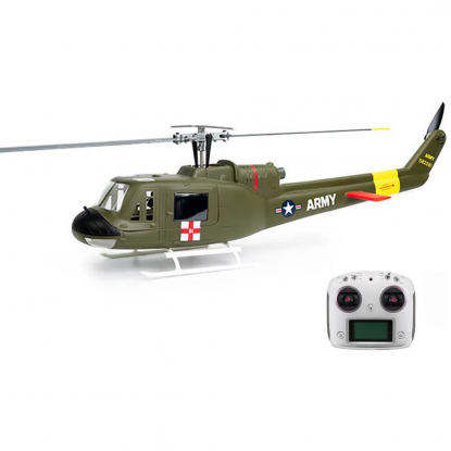FLYWING (RTF) Bell UH-1 Huey V4 Upgrade Version 470 RC Smart Helicopter w/H1 GPS Stabilization System (Green)