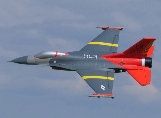 H-King (PNF) F-16 Fighting Falcon 50mm 12 Blade EDF (4S) 550mm EPO w/6 Axis ORX Flight Stabilizer