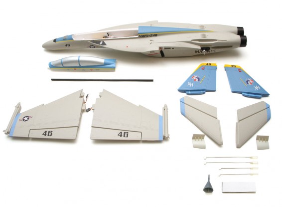 H-King (PNF) F-18 Super Hornet 50mm 12 Blade EDF (4S) 588mm EPO w/6 Axis ORX Flight Stabilizer