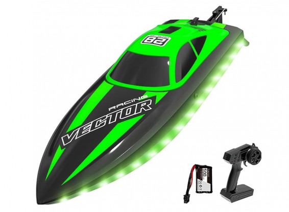 VolantexRC  Vector Lumen RTR 30km/h Brushed motor with Auto Roll Back Function ABS plastic 300mm 11.8" RC Boat  79506-Green