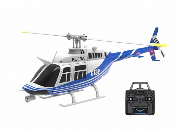 RC ERA C138 (RTF) Bell 206 Flybarless RC Helicopter w/Tx, 6-Axis Gyro & Barometric Altitude Hold (Blue/White)