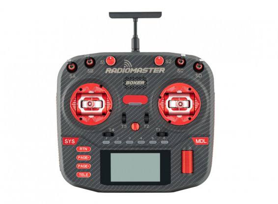 RADIOMASTER BOXER MAX (Red) ELRS LBT M2 16ch 2.4GHz RC Transmitter w/Open-Source EdgeTX Firmware 