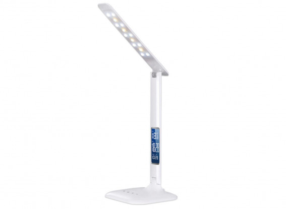 LED Table Reading Smart Lamp With Clock Temp Adjustable Color & Brightness