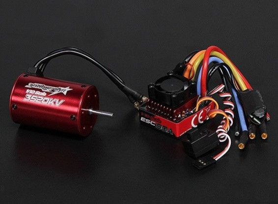 Turnigy TrackStar 3520KV/80A Waterproof 1/10 Brushless Power System 