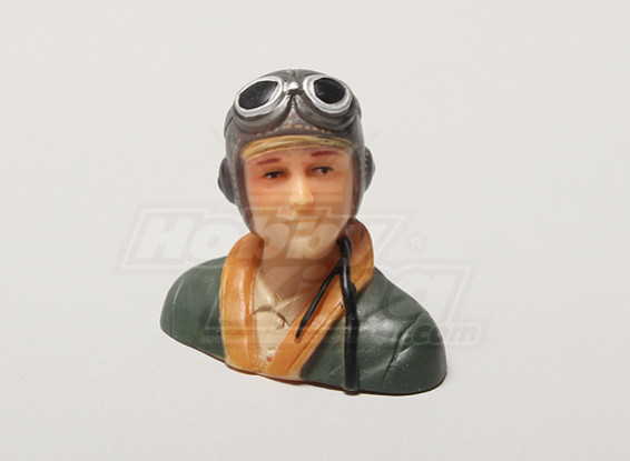 WW2/Classic Era Parkfly Pilot (Green) (H38 x W42 x D22mm)