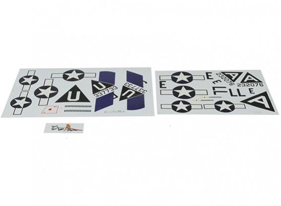 Hobbyking 1875mm B-17 F/G Flying Fortress (V2) (Silver) - Replacement Decal Set