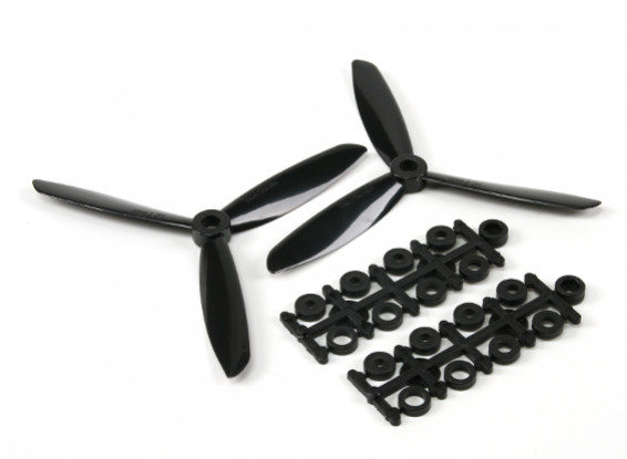 5045 3-Blade Electric Propellers (CW and CCW) Black (pair)