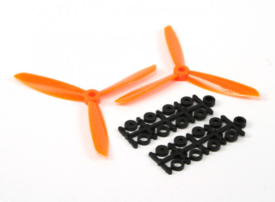 5045 3-Blade Electric Propellers (CW and CCW) Orange (Pair)