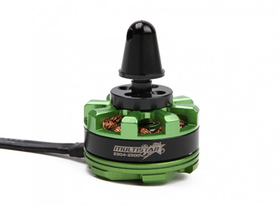 MultiStar 2204-2300KV Motor with Prop Adapter and Nut (CW)