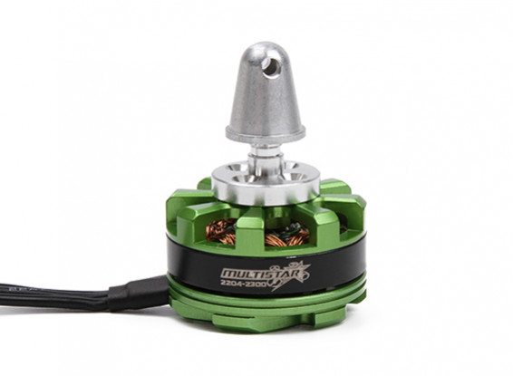MultiStar 2204-2300KV Motor with Prop Adapter and Nut (CCW)