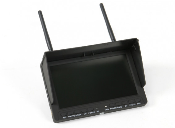7 Inch 800 x 480 40CH LCD FPV Monitor with built-in DVR SKY-708