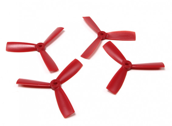 Diatone Bull Nose Polycarbonate 3-Blade Propellers 4045 (CW/CCW) (Red) (2 Pairs)