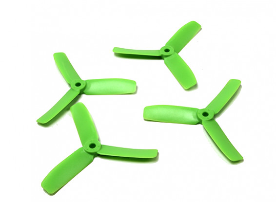 Diatone Bull Nose Polycarbonate 3-Blade Propellers 4040 (CW/CCW) (Green) (2 Pairs)