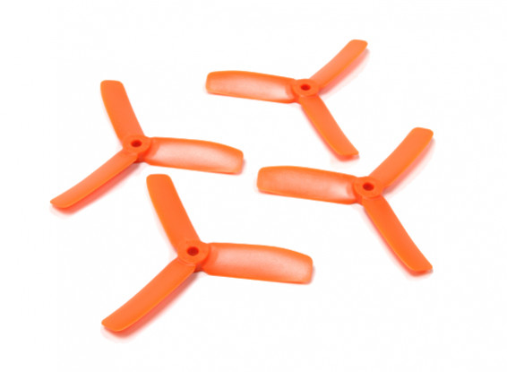 Diatone Bull Nose Polycarbonate 3-Blade Propellers 4040 (CW/CCW) (Orange) (2 Pairs)