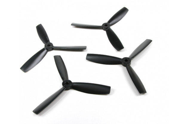 Diatone Polycarbonate Bull Nose 3-Blade Propellers 5045 (CW/CCW) (Black) (2 Pairs)