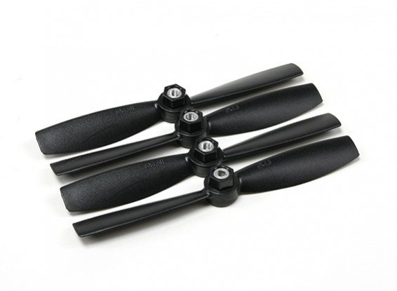 Diatone Polycarbonate Self Tightening Bull Nose Propellers 5045 (CW/CCW) (Black) (2 Pairs)