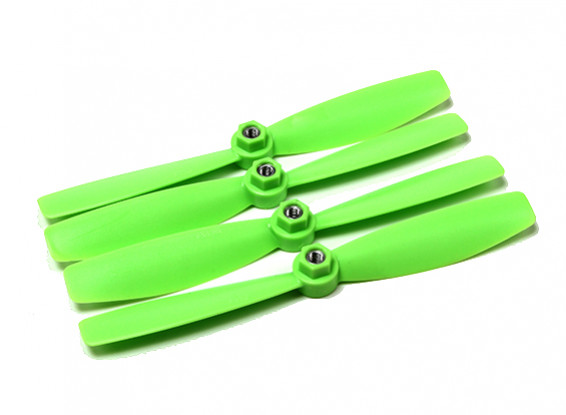Diatone Self Tightening Polycarbonate Bull Nose Propellers 6045 (CW/CCW) (Green) (2 Pairs)