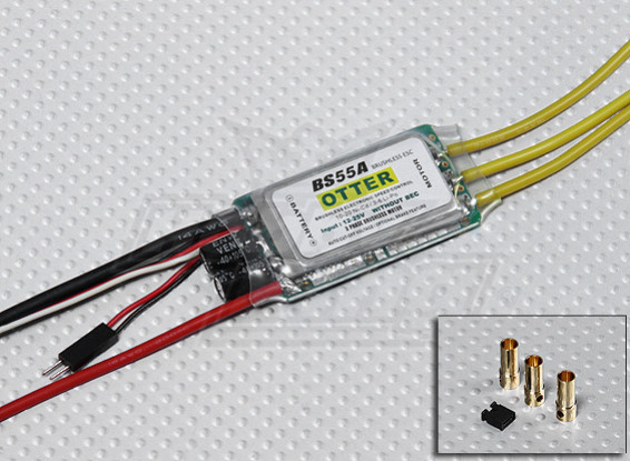 Telebe Otter 55A 3-6S Brushless ESC without BEC (w/Governor)