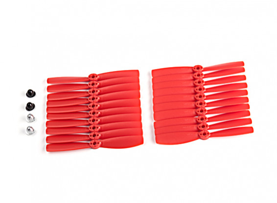 KingKong 5045 2-Blade Propellers Red (CW/CCW) (10 Pairs) w/Self-tightening Prop Adapters