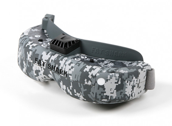 FatShark Dominator HD 2 Hydro-Dipped Urban Cam Grey and White FPV Goggle