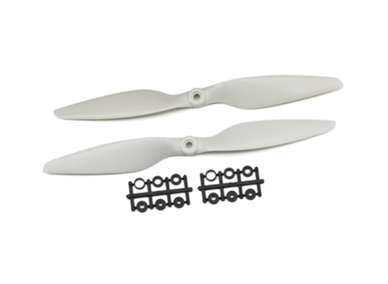 Gemfan Glass Nylon 1045 2- Bladed Propeller White (CW/CCW)(1 Pair)