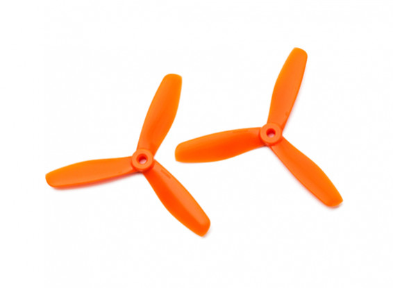 Gemfan Bullnose Polycarbonate 5045 3-Bladed Propeller Orange (CW/CCW) (1 pair)