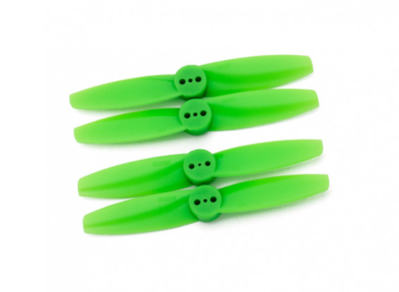 Gemfan T Style Polycarbonate 3025 2 Bladed Green (CW/CCW) (2 Pair)