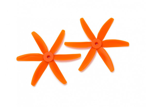 Gemfan Bullnose Polycarbonate 5040 6-Bladed Propeller Orange (CW/CCW) (1 Pair)