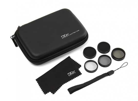 PGY Filter Set with Case (CPL, MCUV, ND4, ND8 and ND16) for DJI Phantom 3/4
