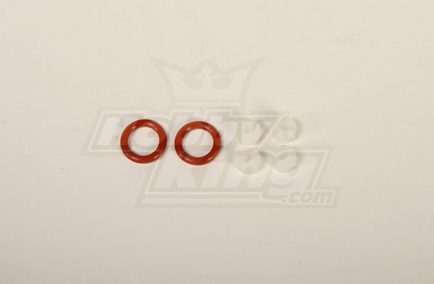 O-ring and Silicon Gromments Set (White/4pcs & Red/2pcs)