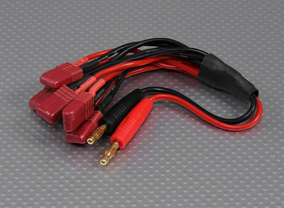 4mm Banana plug with 6 x T-Connector charging harness
