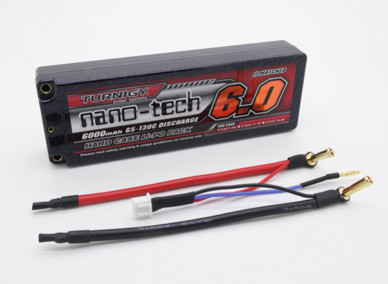 Turnigy nano-tech 6000mah 2S2P 65~130C Hardcase Lipo Pack