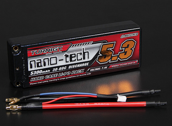 Turnigy nano-tech 5300mah 2S2P 30~60C Hardcase Lipo Pack (ROAR APPROVED)