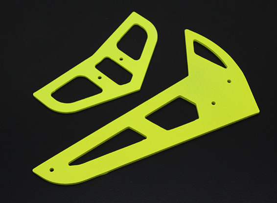 Neon Yellow Fiberglass Horizontal/Vertical Fins Trex 450 V1/V2/Sport/PRO