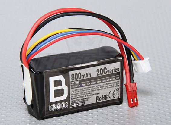 B-Grade 800mAh 3S 20C Lipoly Battery