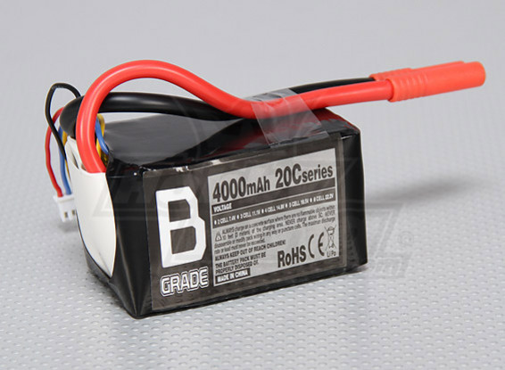 B-Grade 4000mAh 3S 20C Lipoly Battery