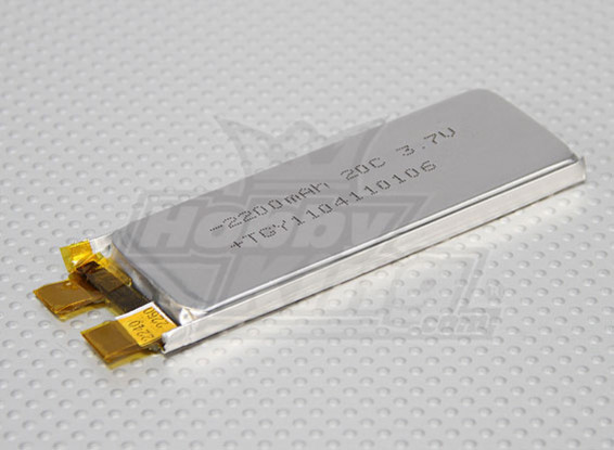 Turnigy 2200mAh 1S 20C Lipoly (Single Cell)
