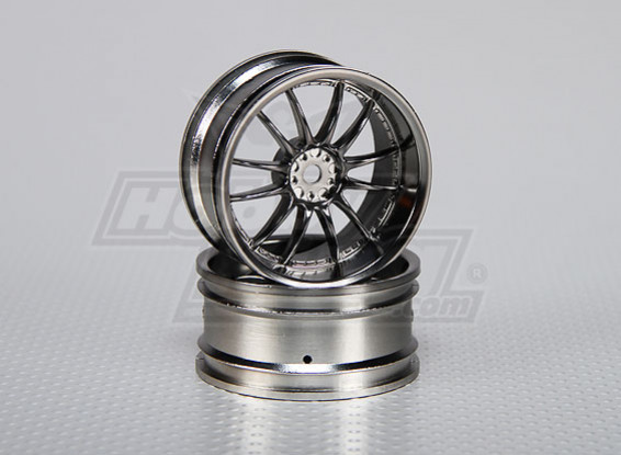 1:10 Scale Wheel Set (2pcs) Split 6-Spoke RC Car 26mm (3mm offset)