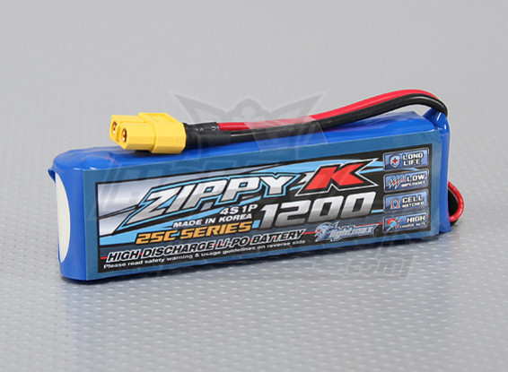 Zippy-K Flightmax 1200mah 4S1P 25C Lipoly Battery