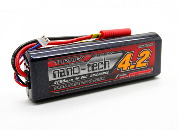 Turnigy nano-tech 4200mah 2S2P 40~80C (Hardcase Stick Pack)