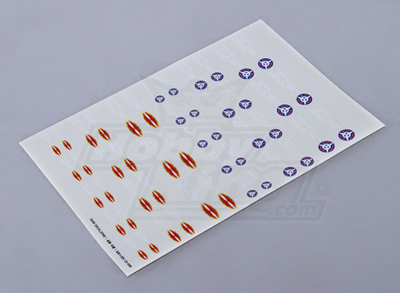 Scale Propeller Decal Sheet Various Sizes