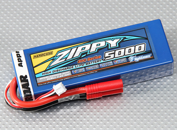 ZIPPY Flightmax 5000mAh 2S1P 30C hardcase pack (ROAR APPROVED) 