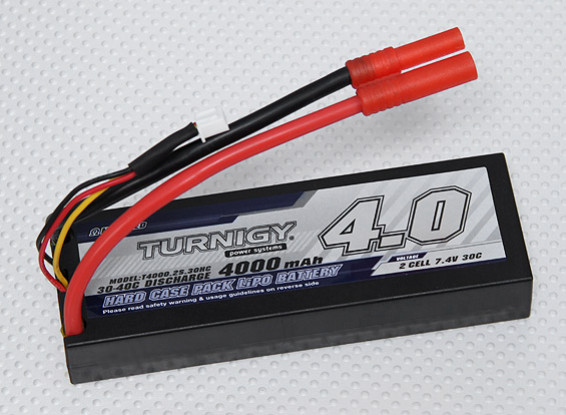 Turnigy 4000mAh 2S 30C Hardcase Pack (ROAR APPROVED) 