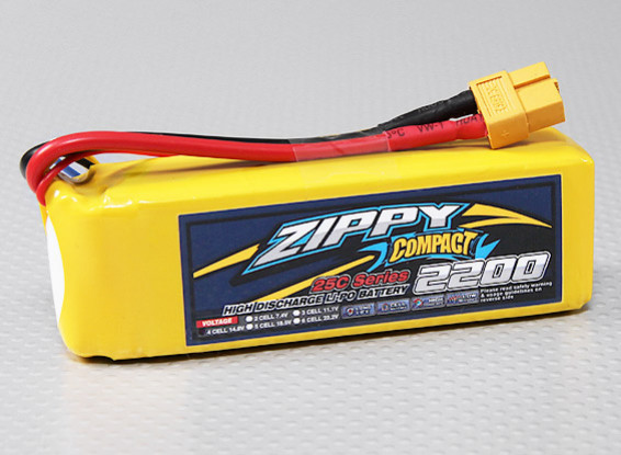 ZIPPY Compact 2200mAh 4S 25C Lipo Pack